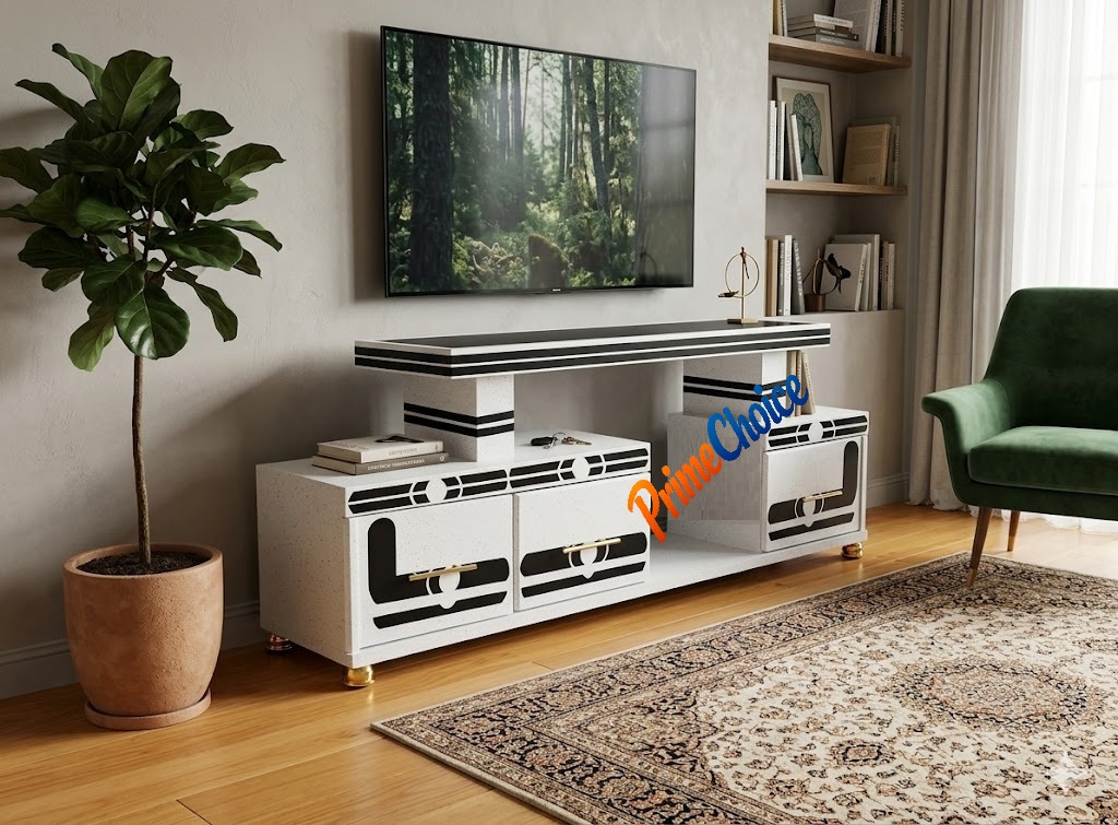 【Promotion】 Classic Modern TV Stand 5FT  With LED Lights  Can Fit upto 55 Inch TV High Quality Wooden TV Stand Stylish and Durable