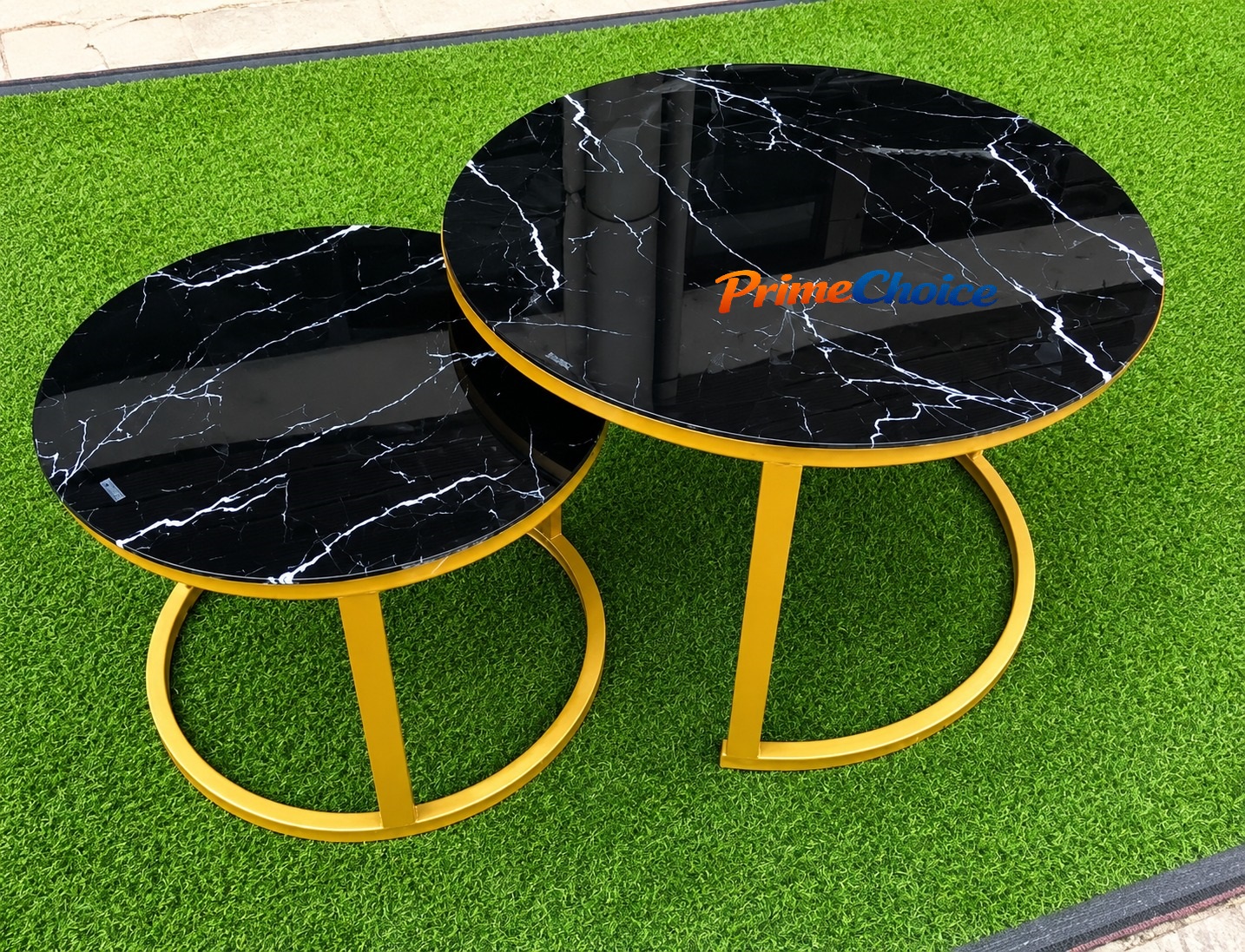 【PROMOTION!】  Round Nesting Coffee Table Set Of 2  tables with Marble effect High Quality Modern Bree Strong Nordic luxury Durable Classic Sitting Room Coffee Table