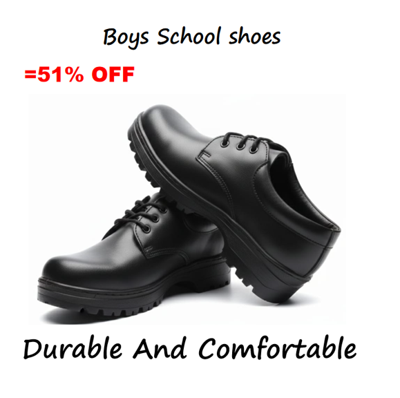 OFFER! UNISEX GENUINE LEATHER SCHOOL SHOES, FASHIONABLE, COMFORTABLE, LIGHTWEIGHT, DURABLE, PERFECT FOR BOYS & GIRLS, CASUAL & SCHOOL WEAR, ALL SEASONS