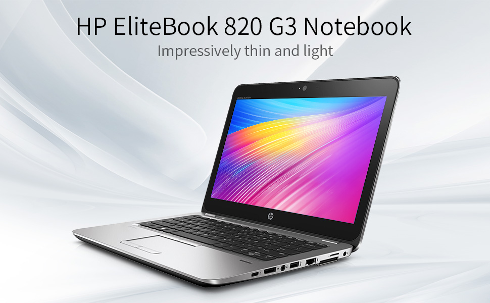 {i5 8G+256G+12.5″} Refurbished HP Elitebook 820 G3 - Intel Core i5 8th Gen 8GB RAM 256SSD ROM-12.5″ HD Screen-Windows 11 Office 2019 Refurbished Laptops Computer Notebook.