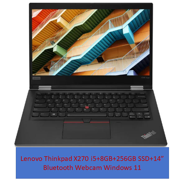 Refurbished Lenovo Thinkpad X270 6th Gen i5+8GB+256GB+12.5" Laptop Windows 11 Bluetooth Webcam Student Professional Laptop Lenovo Laptop