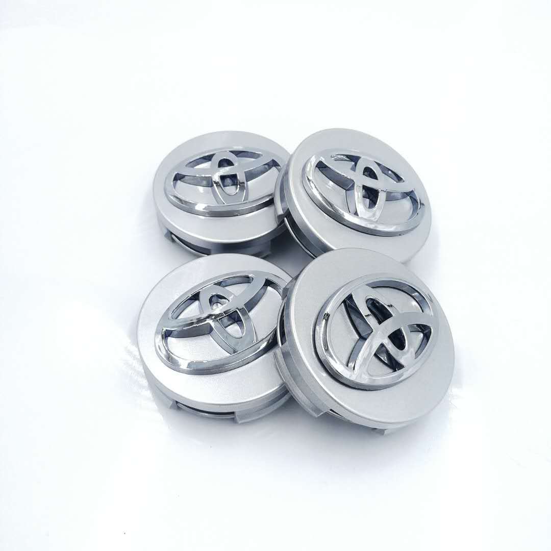 4PCS Toyota 62mm Wheel Hub Caps - Silver Chrome Logo - Premio Allion Axio Fielder Corolla Camry RAV4 Highlander Rim Center Cover