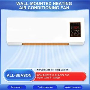 Mini Wall Mounted 1800w Electric Heating And Air Conditioner With Remote - Portable Air Conditioners For Bedroom Living Room Office - Compact Design
