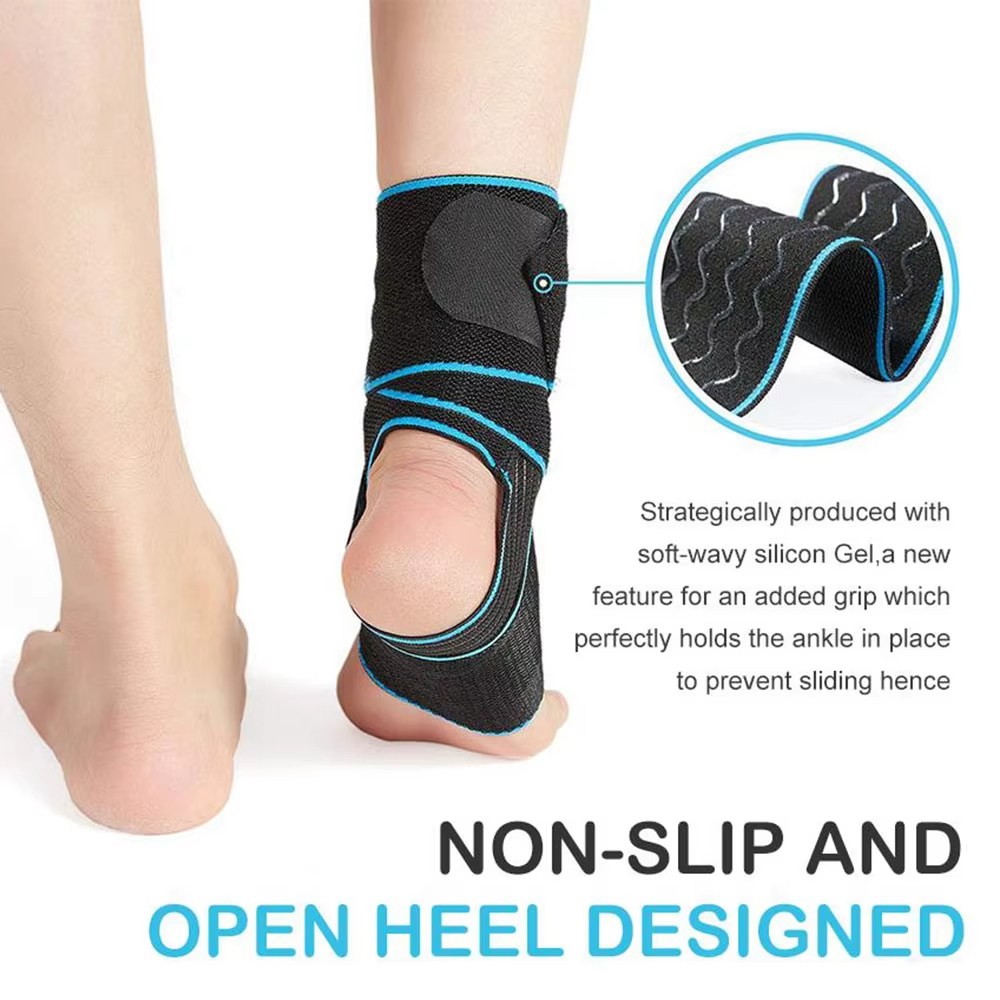 1 PCS Elastic Silicone Ankle Support Brace Strap Basketball Football Professional Ankle Brace Wraps, Adjustable Ankle Stabilizer