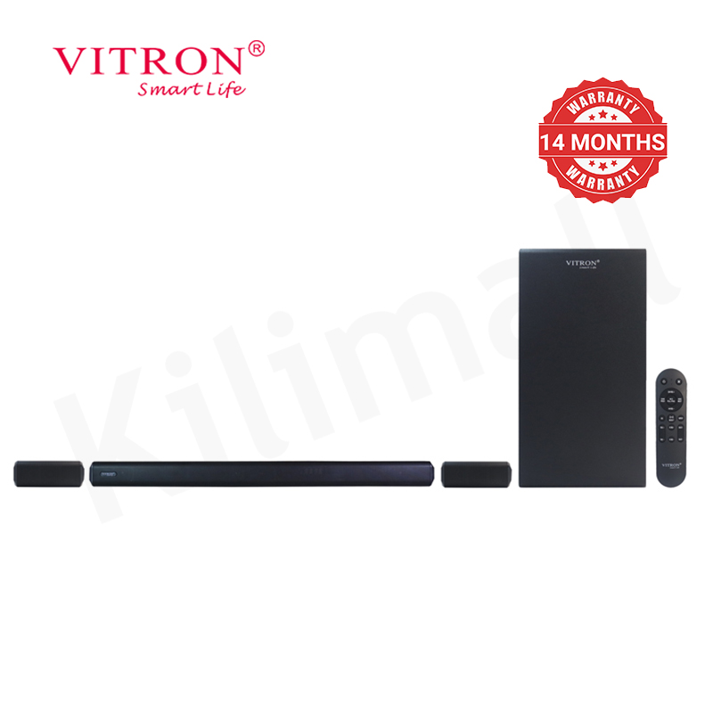 Vitron 5.1CH 22500W PMPO Dolby Atmos Sound Bar Surround Sound Home Theater System with 6.5″ Subwoofer 5 Satellites 100W+25W×5 RMS Bluetooth Woofer Soundbar Complete Cinema Experience V685SBD
