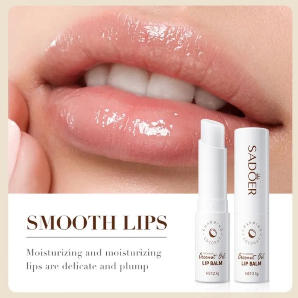 SADOER Coconut Body Wash Shower Gel + Lip Balm Amino Acid Clean gently Nourishing skin Moisturizing Fragrance Shower Gel remove dirt Remove mites Moisturize the cuticle grease control