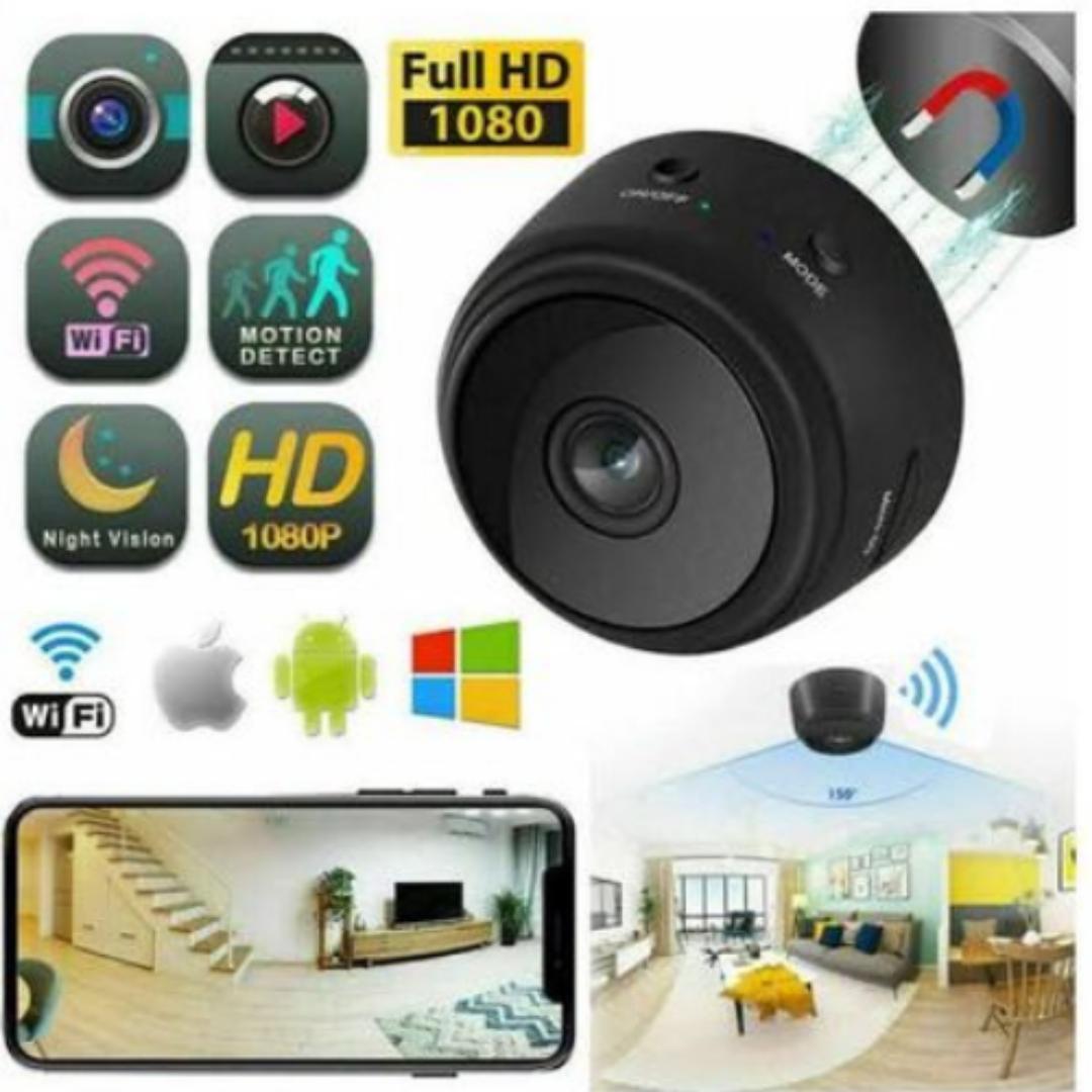 MINI SECRET WIRELESS WIFI SPY HIDDEN CCTV CAMERA WITH MOTION DETECTION  - 1080P SPY SECURITY SURVEILLANCE CAMERAS - 200mAh Built-in Battery