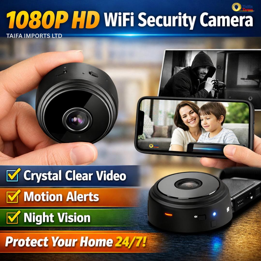 MINI SECRET WIRELESS WIFI SPY HIDDEN CCTV CAMERA WITH MOTION DETECTION  - 1080P SPY SECURITY SURVEILLANCE CAMERAS - 200mAh Built-in Battery