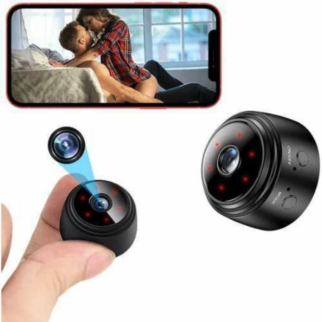 MINI SECRET WIRELESS WIFI SPY HIDDEN CCTV CAMERA WITH MOTION DETECTION  - 1080P SPY SECURITY SURVEILLANCE CAMERAS - 200mAh Built-in Battery