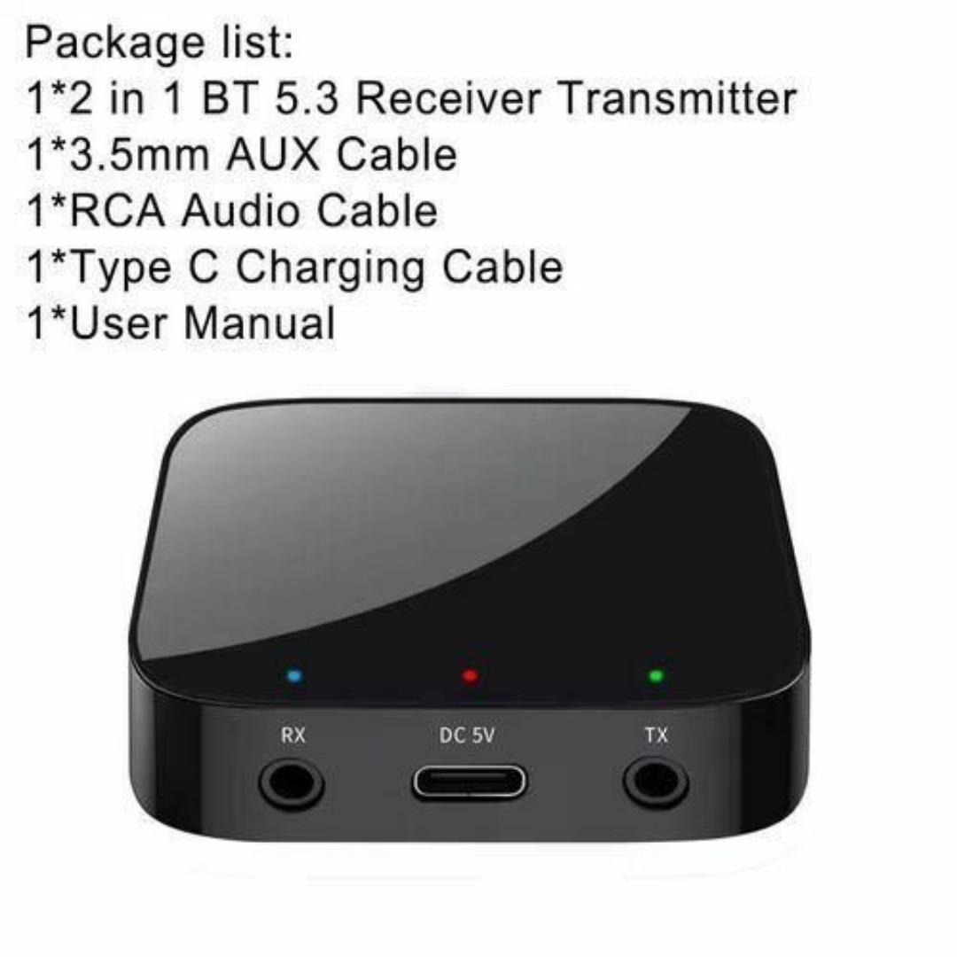 Bluetooth 5.3 Receiver & Transmitter Adapter – Turn Wired Devices Wireless, Hi-Fi Quality, Universal Compatibility