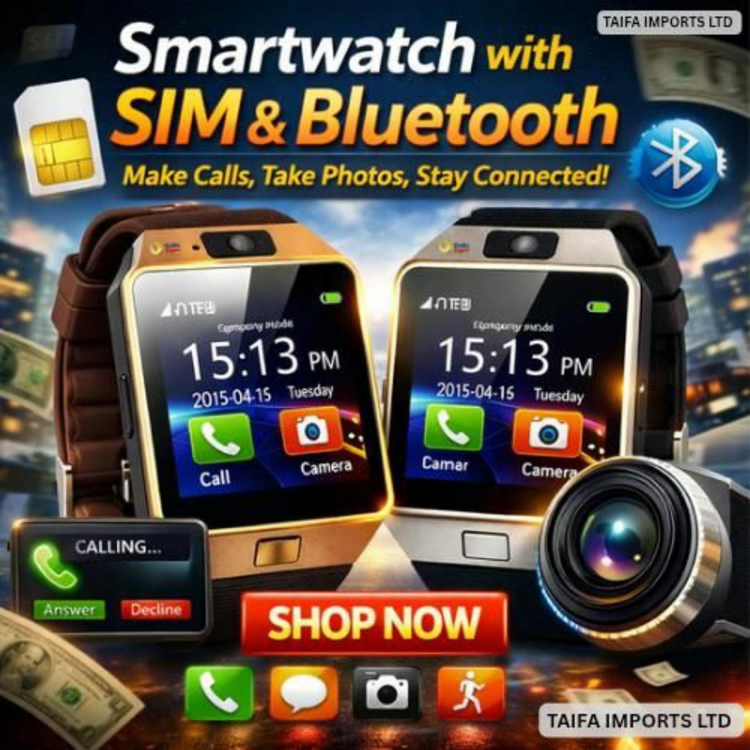 4G Smartwatch Phone - Call, SMS, Memory & SIM Card Slot, Camera, Health Monitor & Fitness Tracker - Men / Ladies