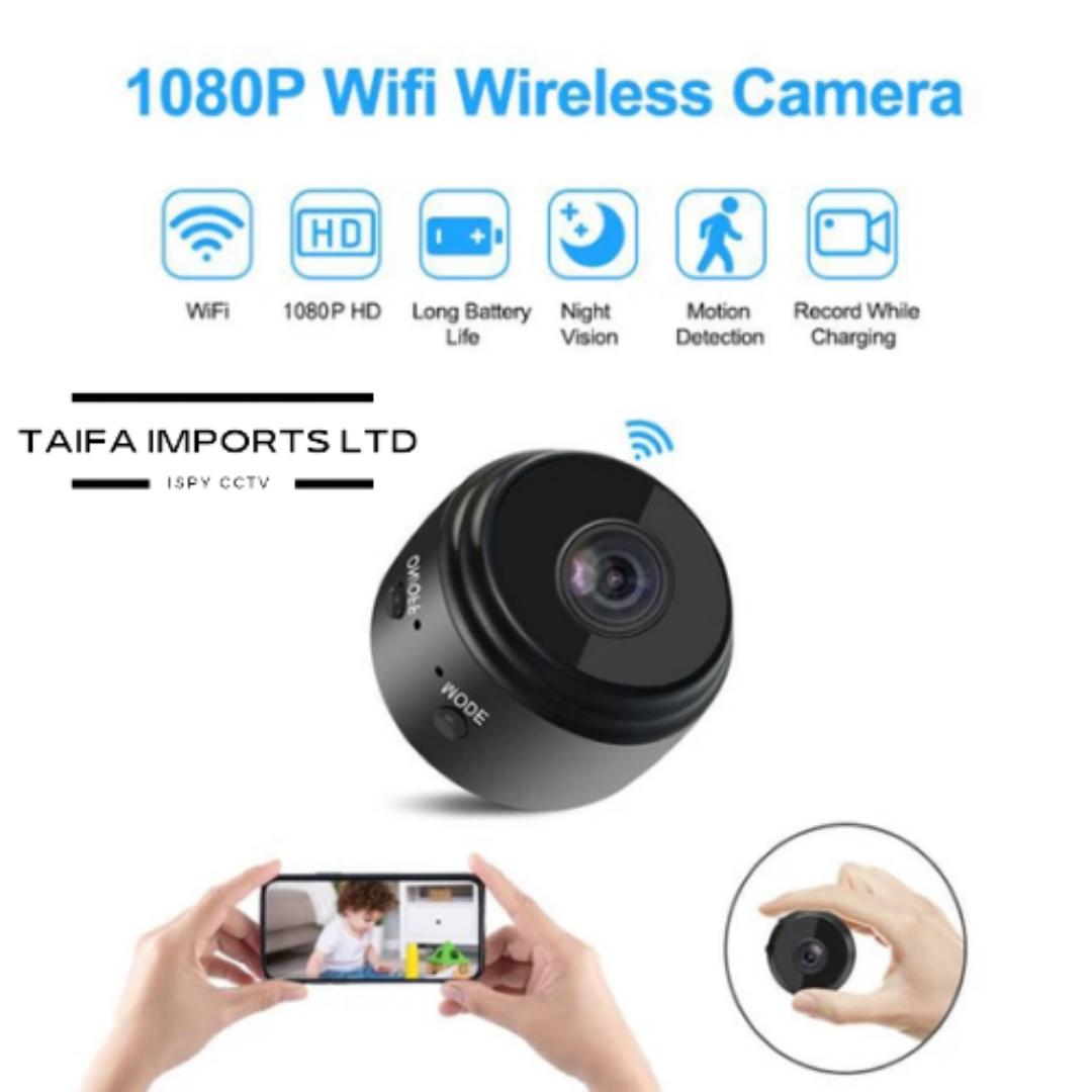 MINI SECRET WIRELESS WIFI SPY HIDDEN CCTV CAMERA WITH MOTION DETECTION  - 1080P SPY SECURITY SURVEILLANCE CAMERAS - 200mAh Built-in Battery