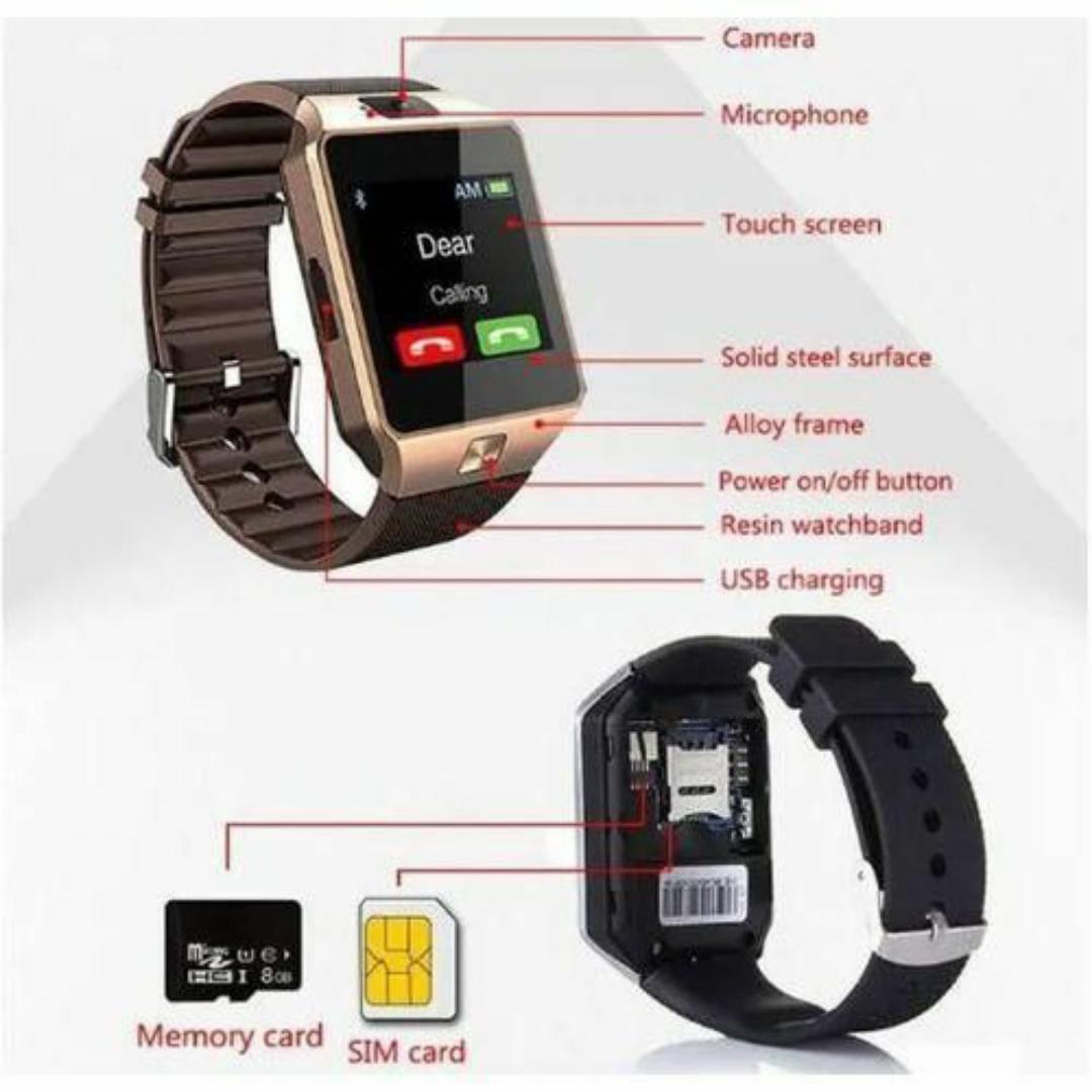 4G Smartwatch Phone - Call, SMS, Memory & SIM Card Slot, Camera, Health Monitor & Fitness Tracker - Men / Ladies
