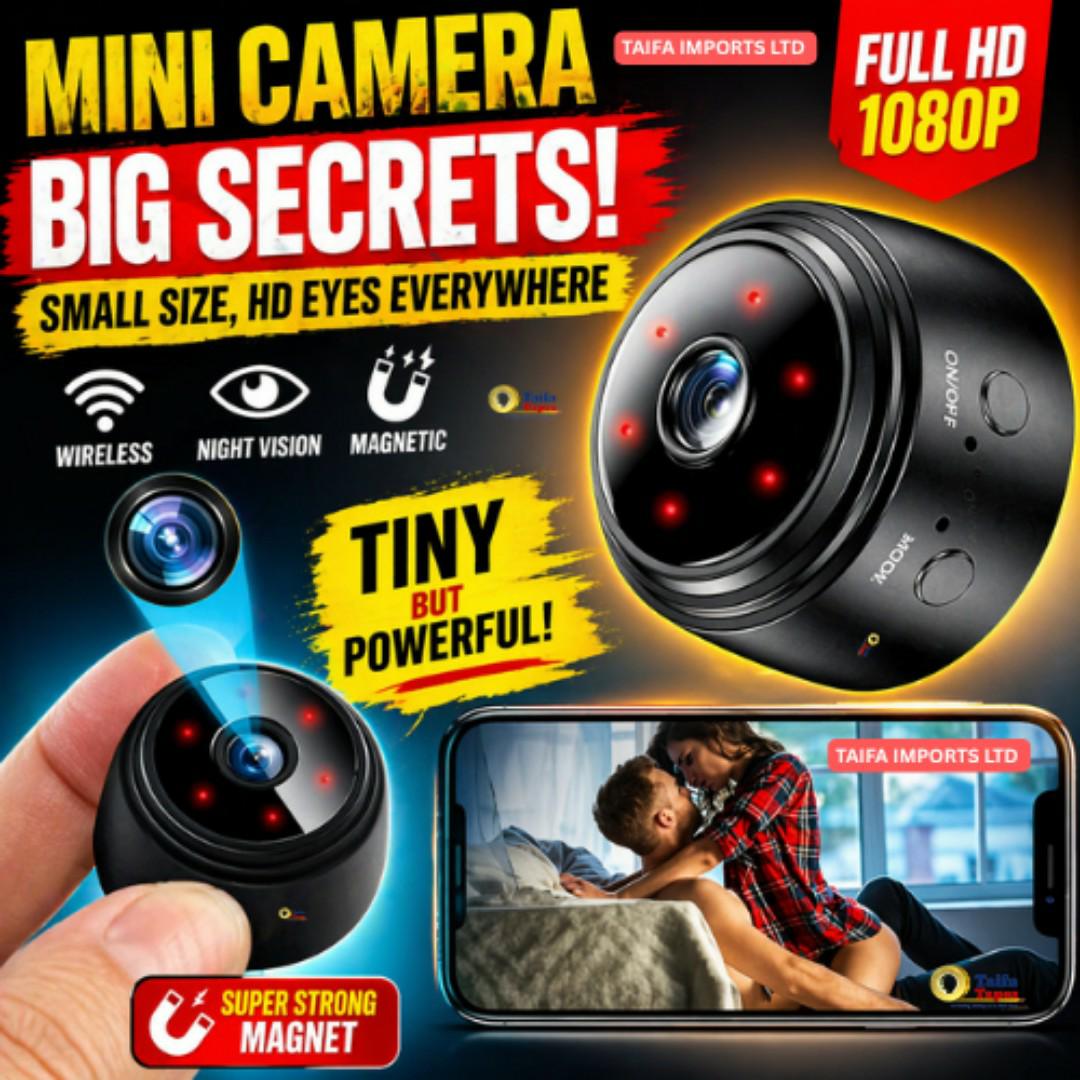 MINI SECRET WIRELESS WIFI SPY HIDDEN CCTV CAMERA WITH MOTION DETECTION - 1080P SPY SECURITY CAMERAS With Built-in 200mAh Battery