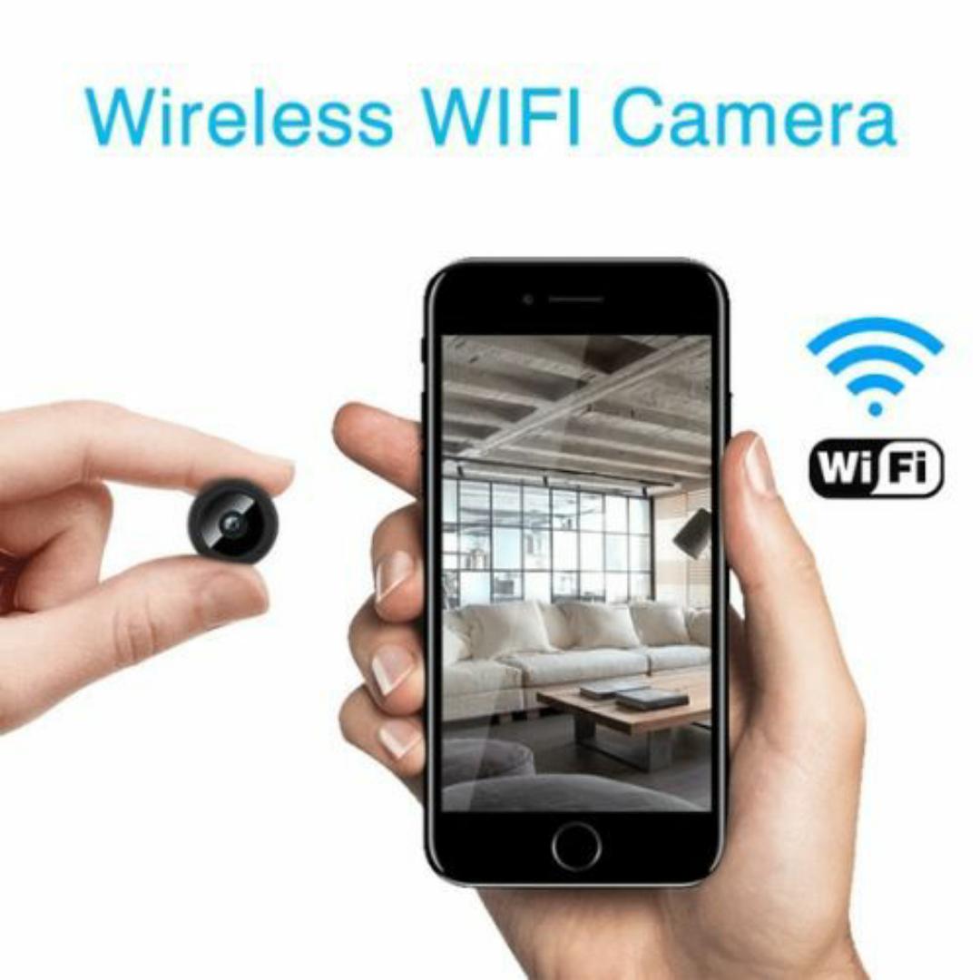 MINI SECRET WIRELESS WIFI SPY HIDDEN CCTV CAMERA WITH MOTION DETECTION  - 1080P SPY SECURITY SURVEILLANCE CAMERAS - 200mAh Built-in Battery