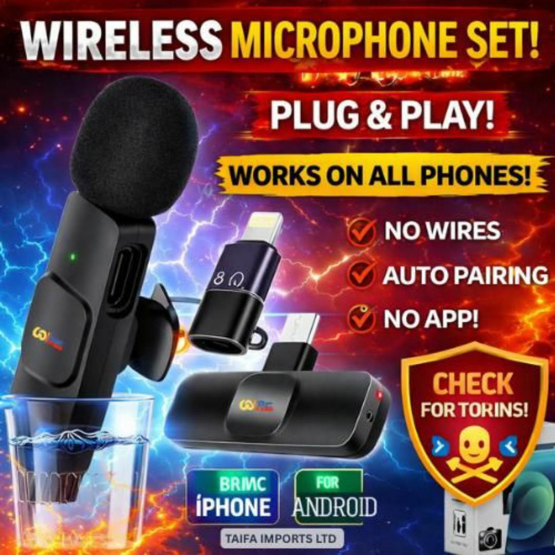 K9 Wireless Lavalier Microphone Clip-On Mic for Smartphones & Cameras – Plug & Play, No App Needed, Crystal-Clear Sound for Podcast & Streaming - Android & iPhone