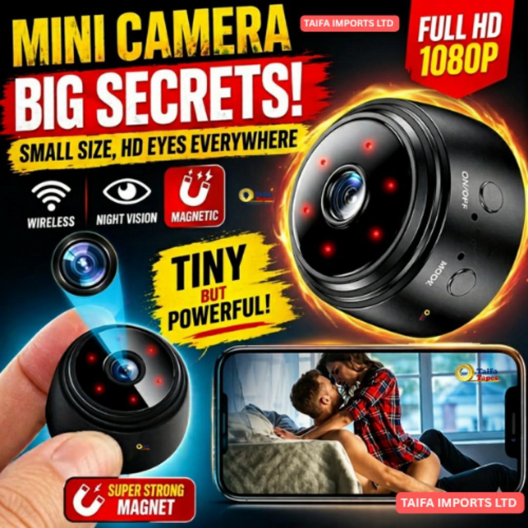 MINI SECRET WIRELESS WIFI SPY HIDDEN CCTV CAMERA WITH MOTION DETECTION - 1080P SPY SECURITY CAMERAS With Built-in 200mAh Battery