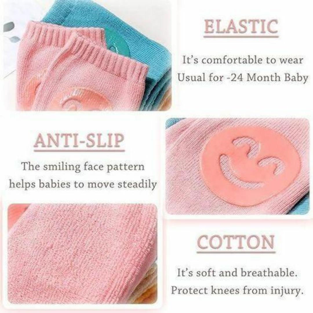 Protect Baby’s Knees - Soft, Stretchy & Safe Crawling Pads - Knee Pads Pink / Blue