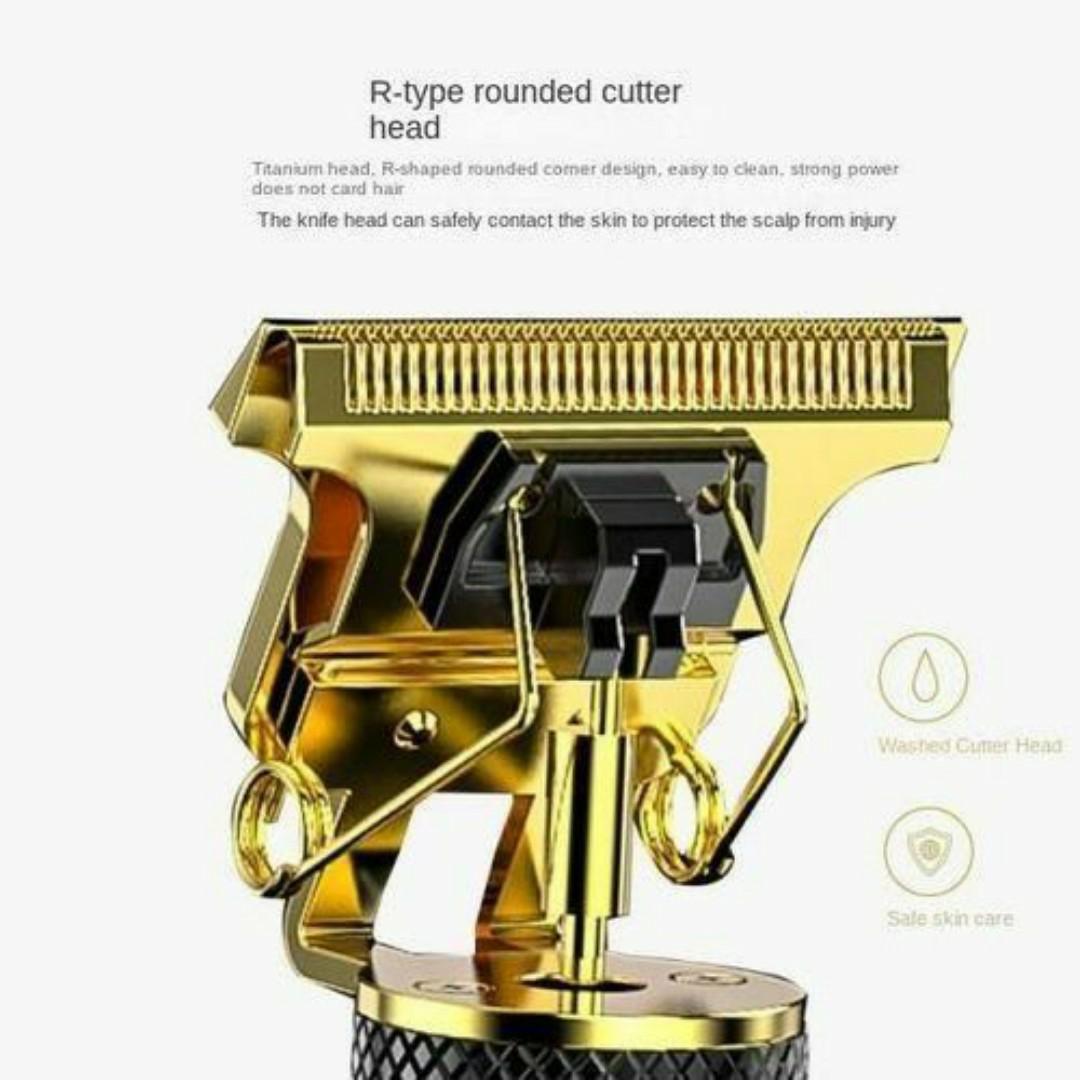 ​🔥 2026 PRO Gold Hair Clipper & Beard Trimmer | Heavy Duty Kinyozi Shaving Machine | Cordless USB Rechargeable Precision Trimmer - GOLD EDITION