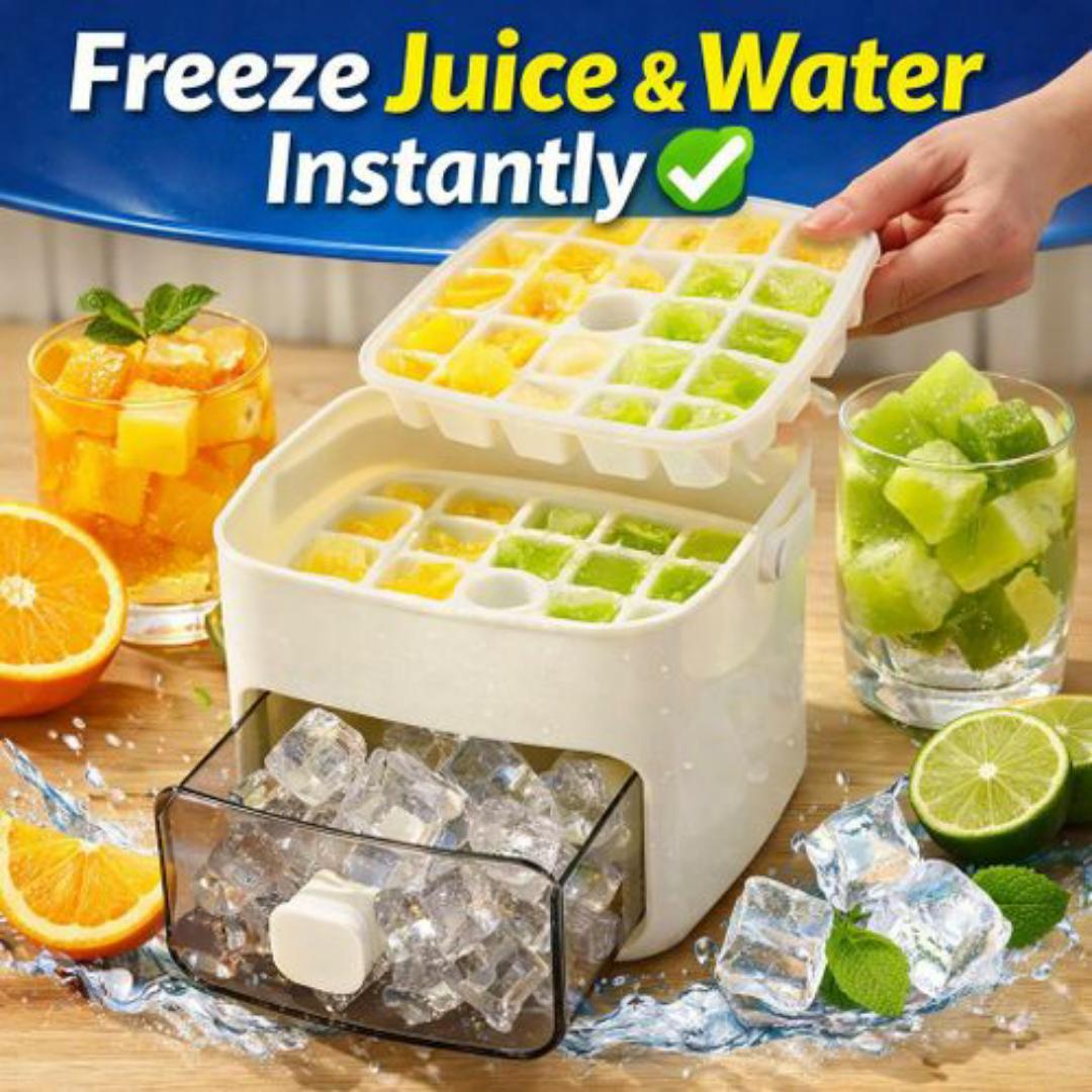 Multifunctional Ice Cube Maker – Freeze Juice & Water Instantly - BPA Free, Odour Free, Food Grade Design.