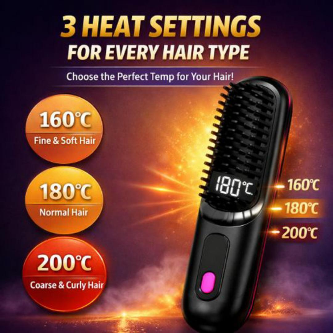 All-in-One Hair Dryer & Styler Straightener | Volumizing Hot Air Brush Comb with Ionic Technology
