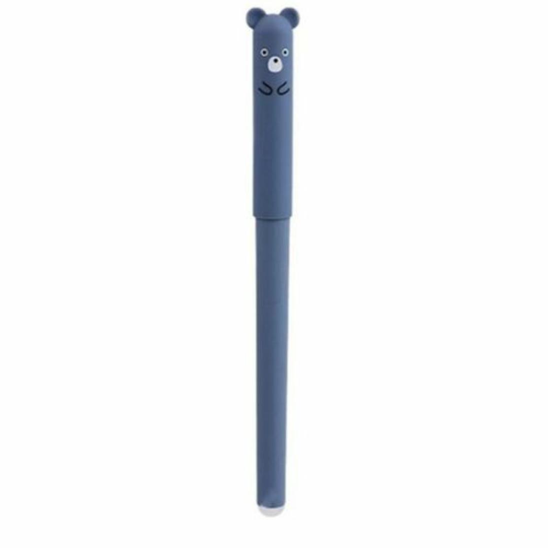 Magic Erasable Gel Pen – Write, Erase, Rewrite! Fun Animal Design for School & Work - Blue Ink Colour Pens