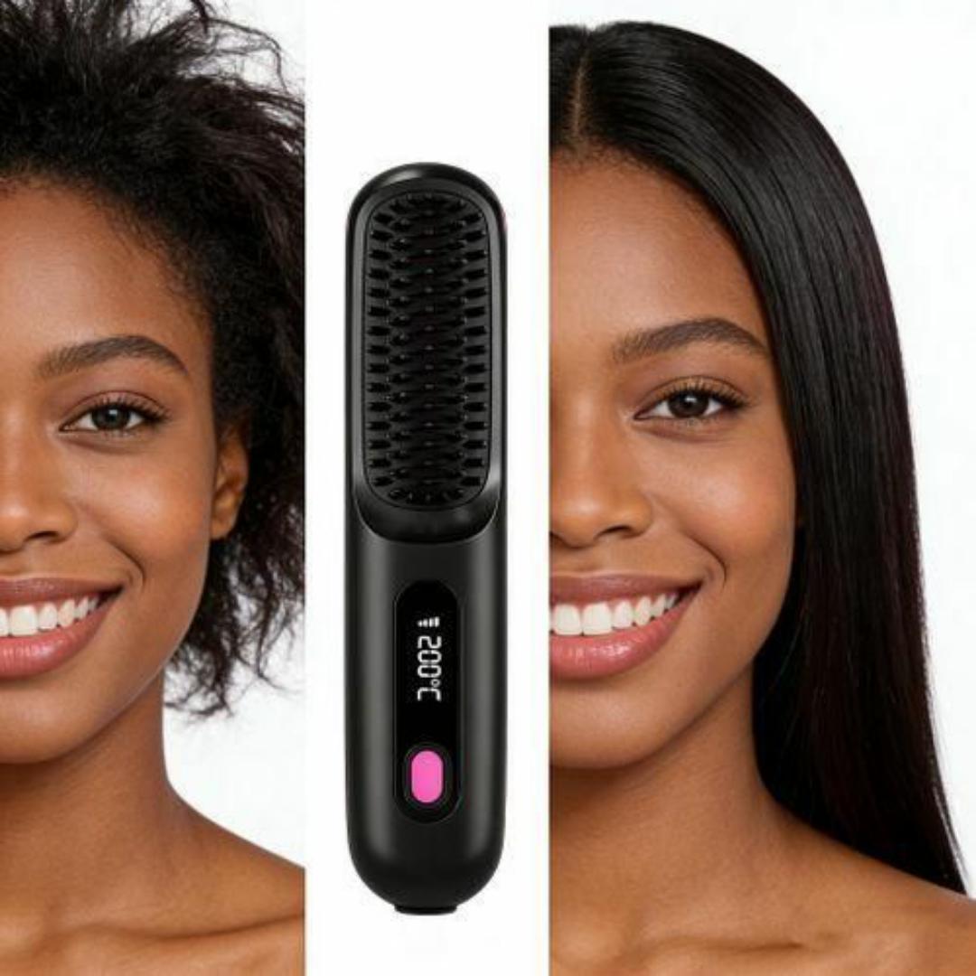 All-in-One Hair Dryer & Styler Straightener | Volumizing Hot Air Brush Comb with Ionic Technology