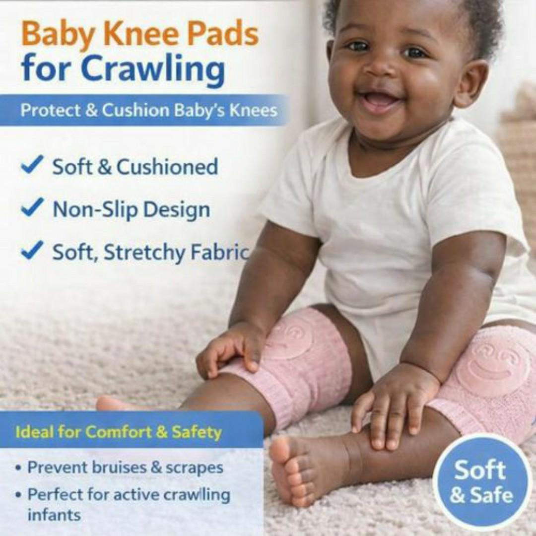 Protect Baby’s Knees ✅ Soft, Stretchy & Safe Crawling Pads - Boys / Girls Knee Guard