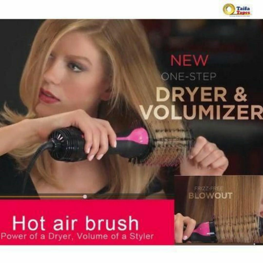 One Step Electric Hot Air Comb Brush Hair Straightener Dryer & Smoother - Anti Frizz - Adjustable Temp - Perfect for All Hair