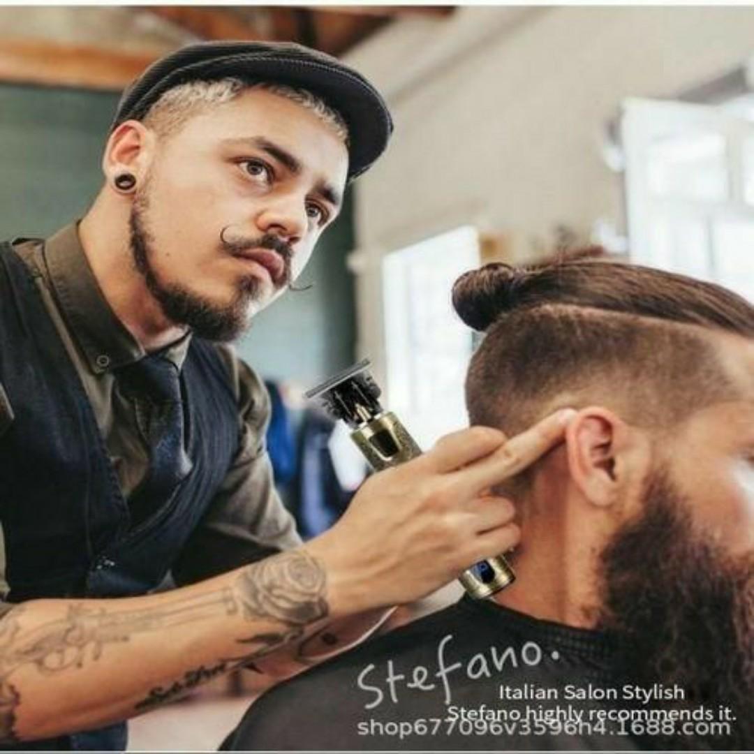​🔥 2026 PRO Gold Hair Clipper & Beard Trimmer | Heavy Duty Kinyozi Shaving Machine | Cordless USB Rechargeable Precision Trimmer - GOLD EDITION