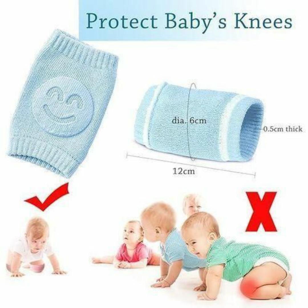 Protect Baby’s Knees - Soft, Stretchy & Safe Crawling Pads - Knee Pads Pink / Blue