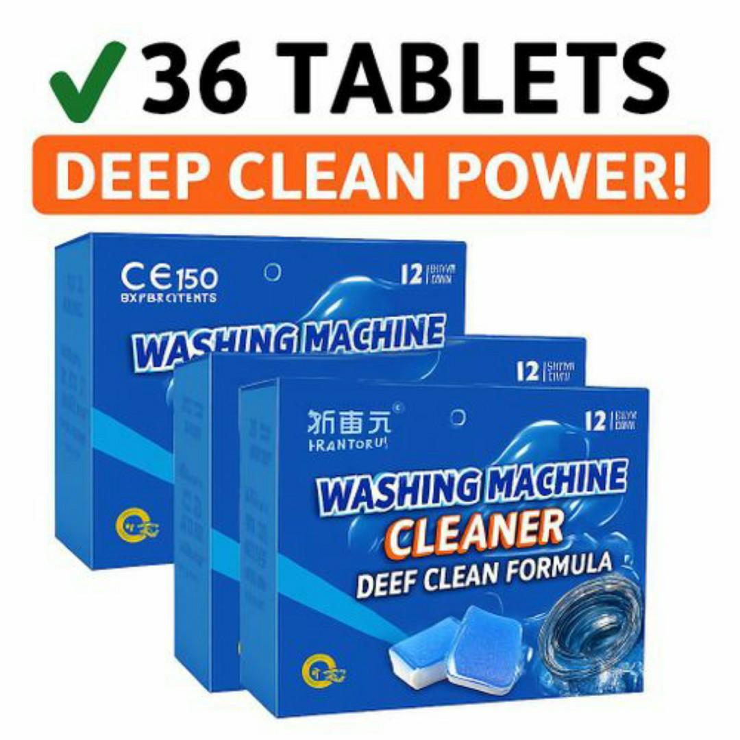 YANYUNLE Washing Machine Cleaner – Cleaning Tablets ✅ Deep Clean Formula ✅ - Say goodbye to grime, odors, and hidden buildup!