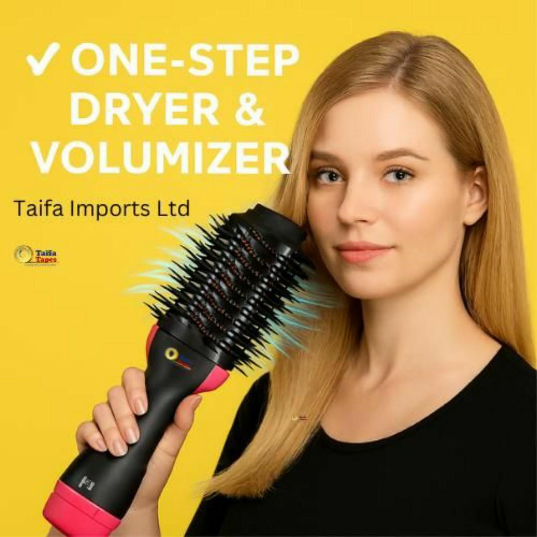 One Step Electric Hot Air Comb Brush Hair Straightener Dryer & Smoother - Anti Frizz - Adjustable Temp - Perfect for All Hair