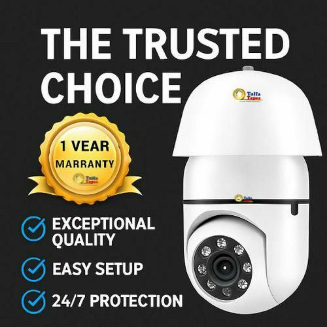 AI SMART BULB CCTV Camera – ✅ 360 PTZ, Night Vision, Human Detect, Wireless WiFi Security Cameras HD, Smartphones App - Home & Office Surveillance Cameras AI Powered Humanoid Tracking 1080P