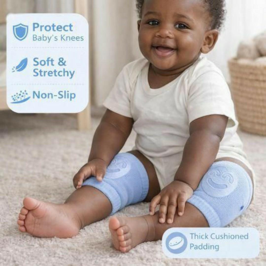 Protect Baby’s Knees ✅ Soft, Stretchy & Safe Crawling Pads - Boys / Girls Knee Guard