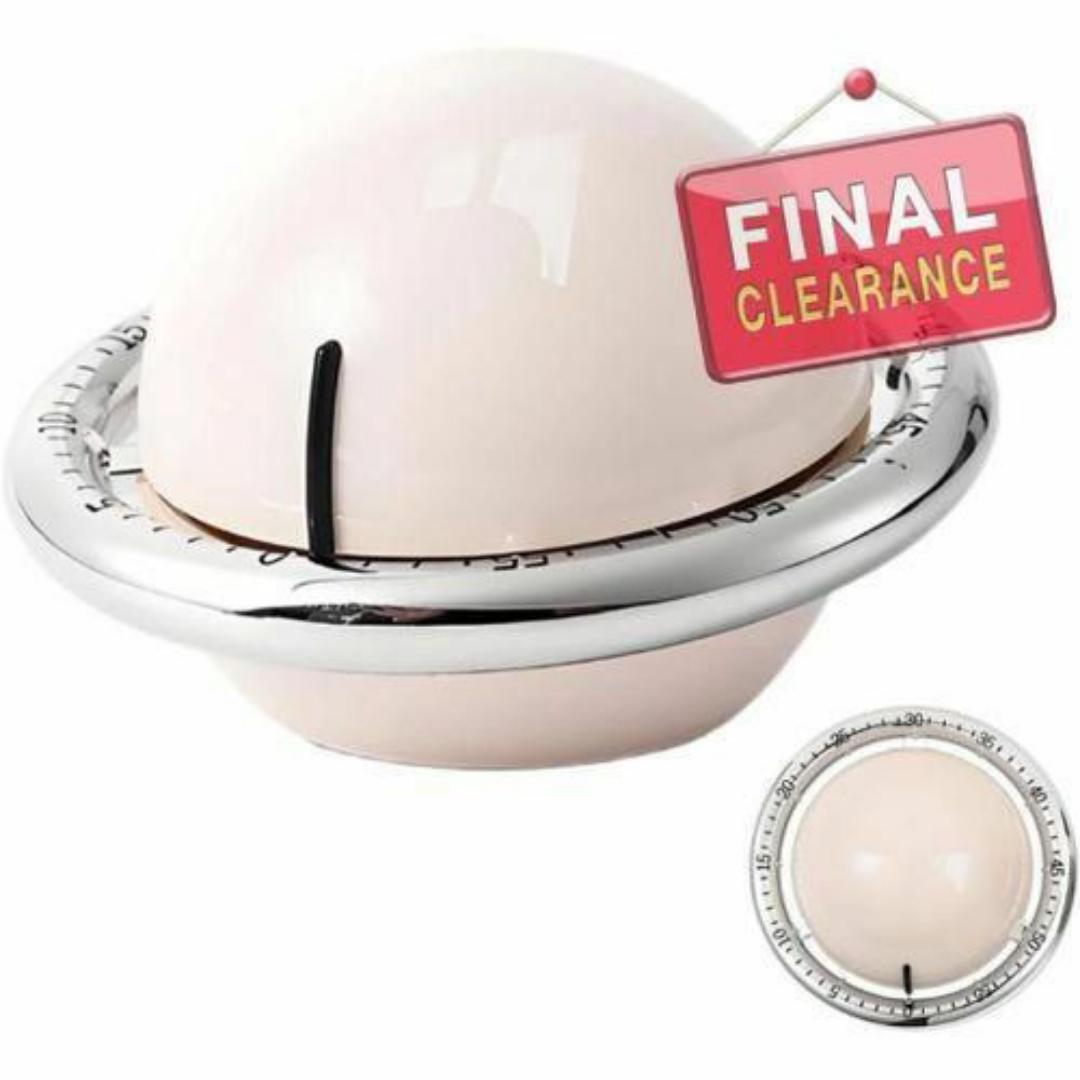 Mechanical Kitchen Timer - 60 Min Countdown Clock, Magnetic Back, 75dB Loud Alarm, No Battery Required Wind Up Timer For Cooking, Studying & Workout