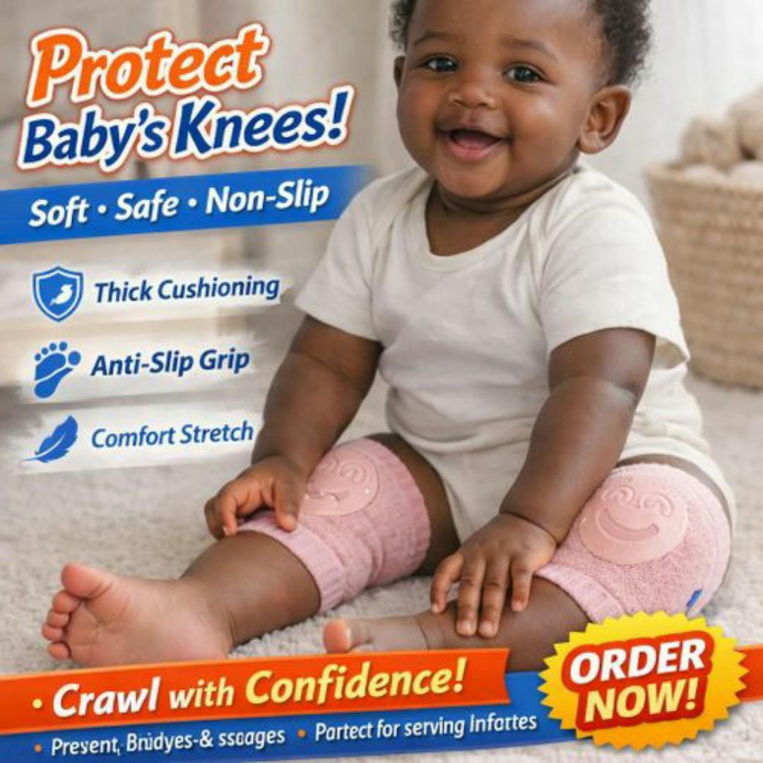 Protect Baby’s Knees ✅ Soft, Stretchy & Safe Crawling Pads - Boys / Girls Knee Guard