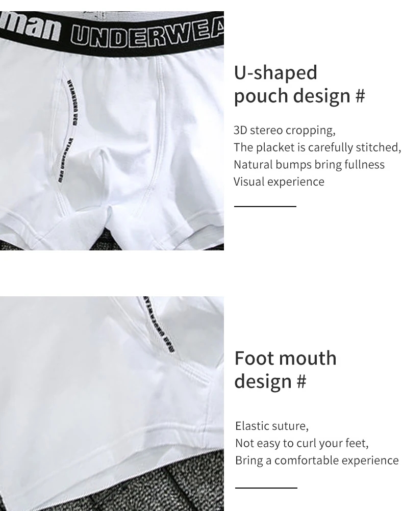 boxer mens underwear men cotton underpants male pure men panties shorts underwear boxer shorts cotton solid cuecas
