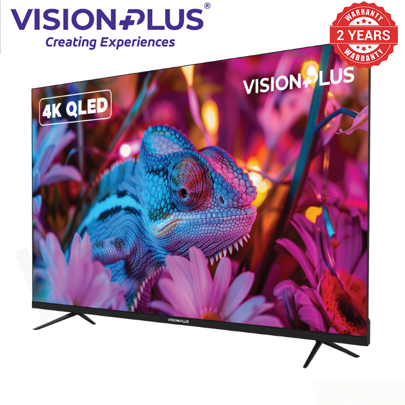 Vision Plus 50 inch VP8850QV QLED 4K TV with Vidaa OS + Free Wall Mount  Bluetooth, Dolby Audio,  Two year warranty