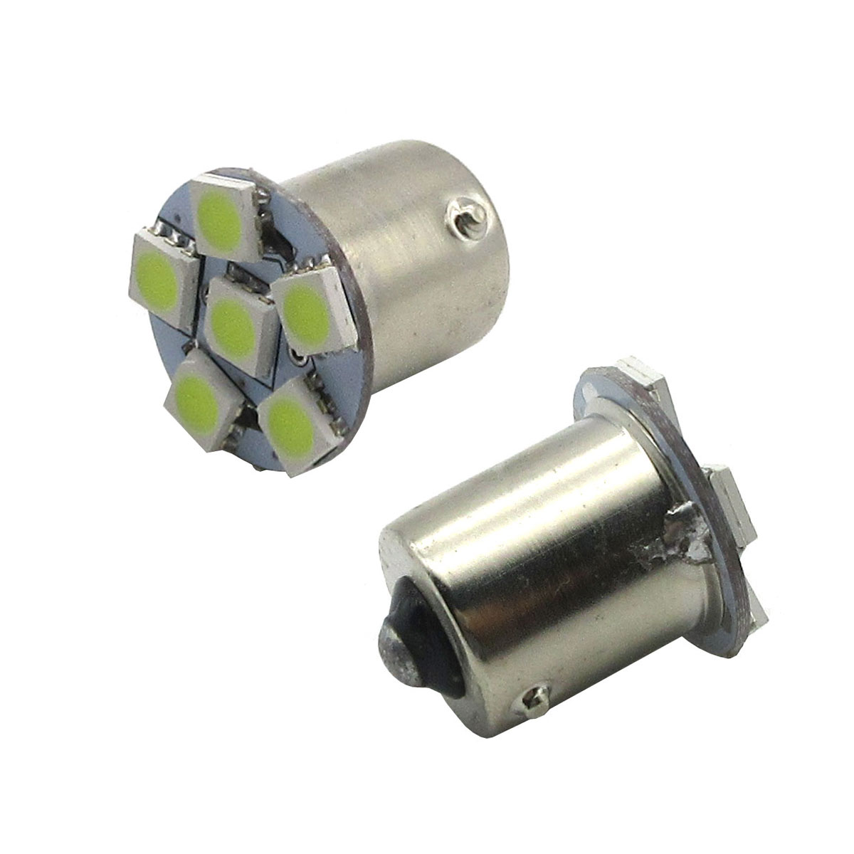 2X S25 5050 6SMD 1156 BA15S White Car LED Backup Signal Blinker Tail Light Bulb Brake  light