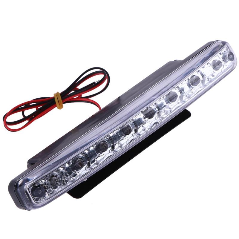 New 2 X Super Bright White Car 8-LED DRL Day Time Runing Light Driving light Kit Car Headlight