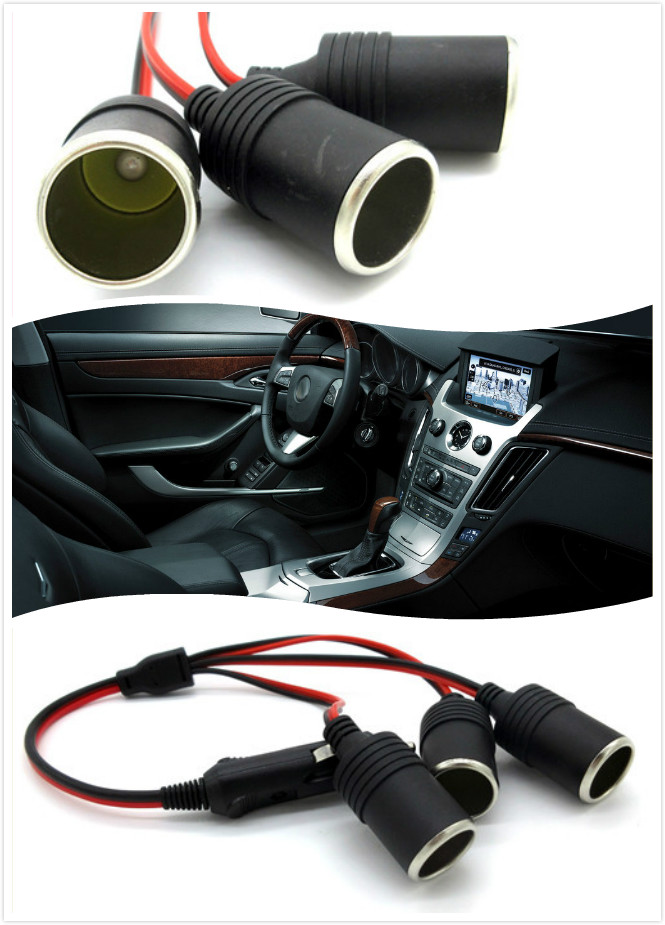 Car Cigarette Lighter 12V 24V Power Charger Adapter 1 to3 Way Socket Splitter Plug Connector