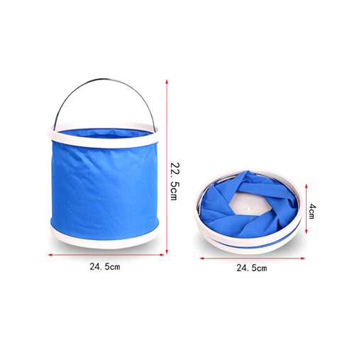 Ultralight 9L Multi-function Portable Folding Outdoor Hiking Cloth Bucket Car Wash Fishing Bucket