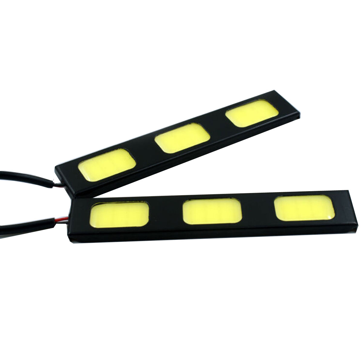2X 3 LED COB 24W 12V Waterproof Daytime Running Light DRL Auto Car Driving Front Fog Lamp