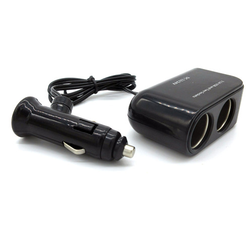 Dual USB 5V 3.1A Car Charger with 2 Cigarette Lighter Socket For Phone/GPS/PDA