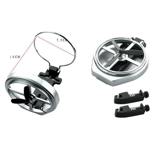 Car Air Outlet Car Holder Air Vent Mount Drink Rack Mount Folding Cup Holder Stand with Mini Fan