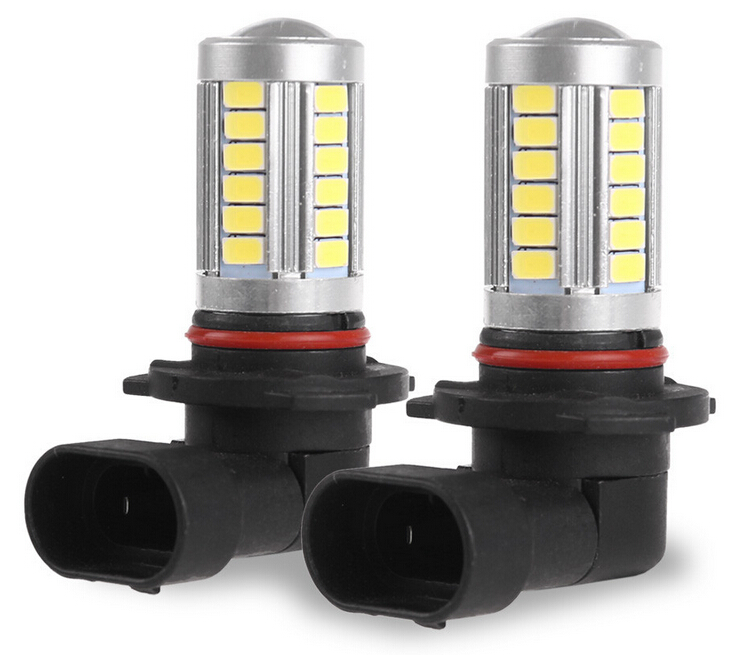 2X 9005/HB3 5630 SMD 33 LED Car Fog Light Headlight Day Running Driving Lamp Bulb Cool White 12V