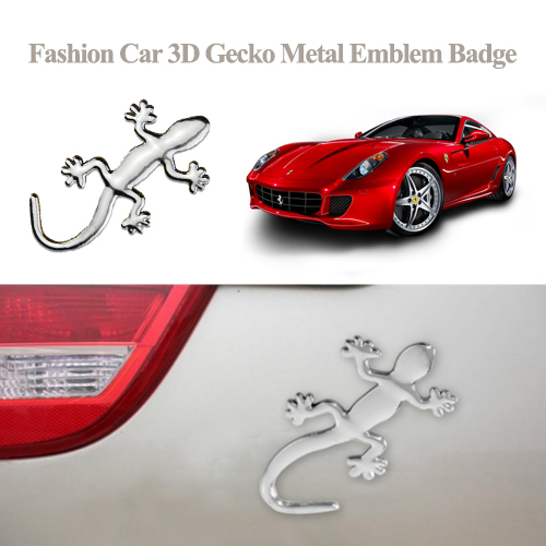 Fashion Car 3D Gecko Metal Emblem Badge Car Truck Auto Motor Sticker Decals Car Styling