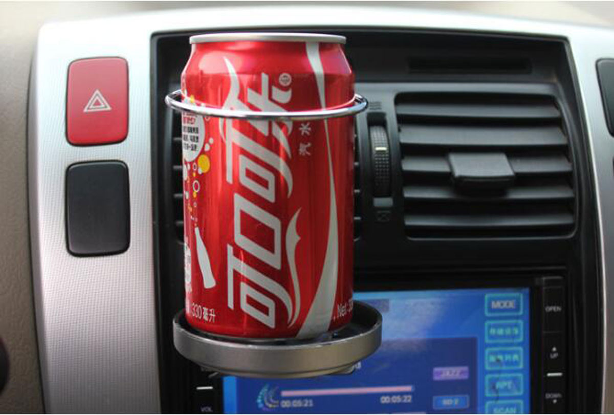 Car Air Outlet Car Holder Air Vent Mount Drink Rack Mount Folding Cup Holder Stand with Mini Fan