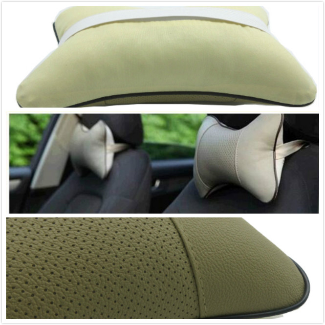 1 Pair Auto Pillow Bone Car Care Cervical Pillow Car Seat Rest Cushion Care